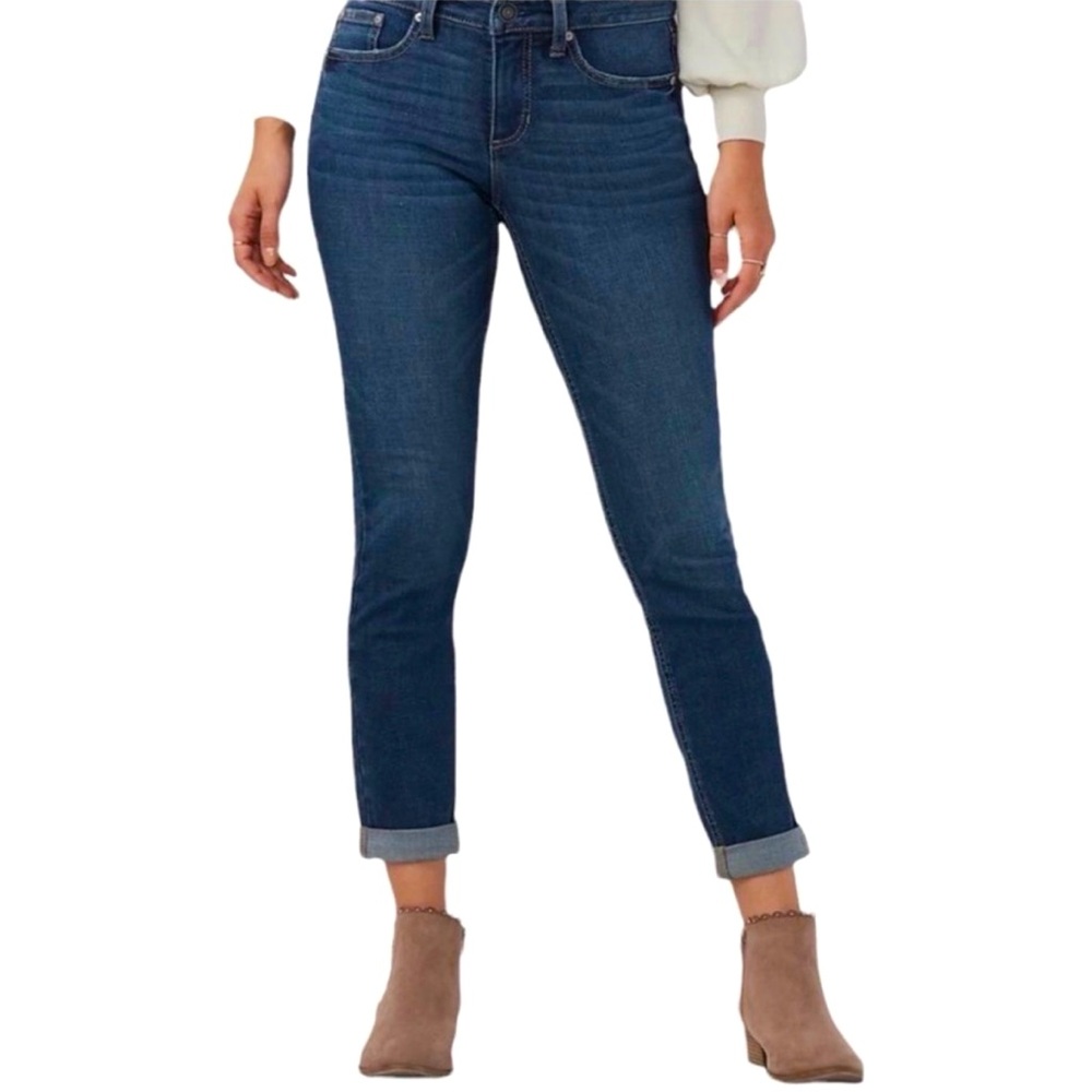 Lauren Conrad Ankle Skinny Dark Wash High Rise Rolled Cuff ~ Size 18